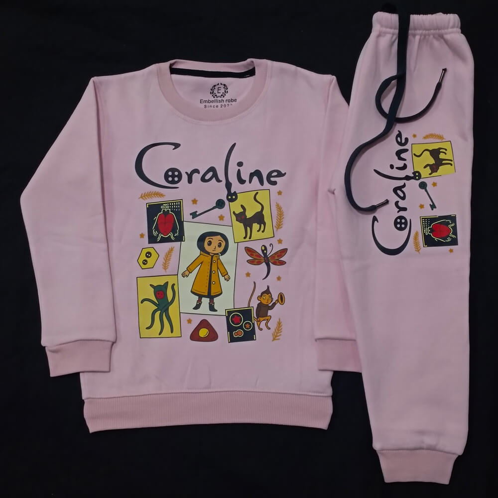 ER CORALINE 2PCS FLEECE SET LPNK01