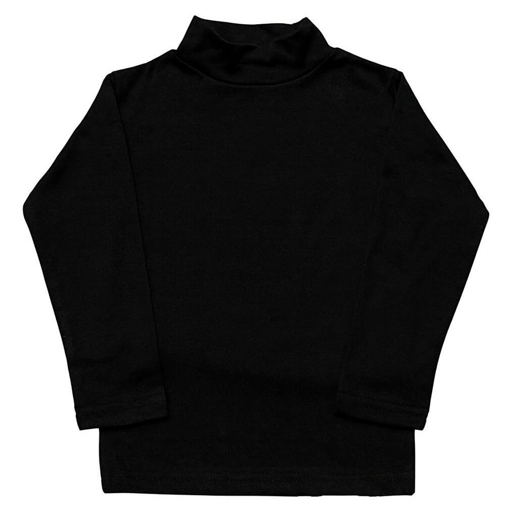 Kids High Neck Blk01